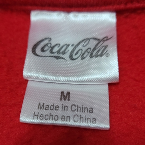 Coca-Cola Woman's Long Sleeve Crewneck Sweatshirt, Size: Medium Color: Red - Picture 14 of 16